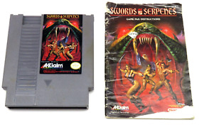 Swords & Serpents (NES, 1990) By Acclaim (Cartridge & Manual) NTSC