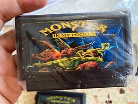 Famicom NES Game Monster in my Pocket (Glob + IC Chips) Re-Printed Label