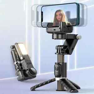360 Portable Shooting Mode LED Gimbal Stabilizer Selfie Stick Tripod Iphone Live