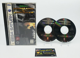 Command & Conquer (Sega Saturn, 1997) Complete CIB Both Discs Vintage - NICE!