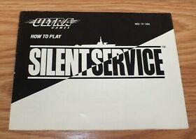 Silent Service (Nintendo NES) Replacement Instruction Manual Only *READ*