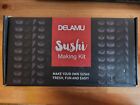 DELAMU Sushi Making Kit 20 in 1 Sushi Maker Bazooka Roller Kit w/ Bamboo Mat NIB
