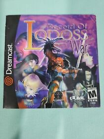 Record of Lodoss War (Dreamcast, 2001) Manual Only