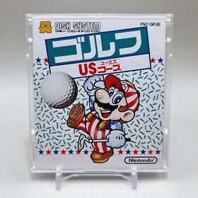 Golf US Course Mario w/box manual no front card Famicom Disk NES Nintendo Japan