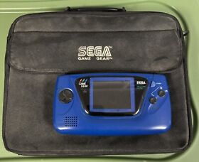 RARE Blue Sega Game Gear Console W/ Case - Not Tested Battery Clean