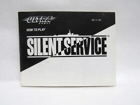 SILENT SERVICE Manual - no game .... NES Nintendo