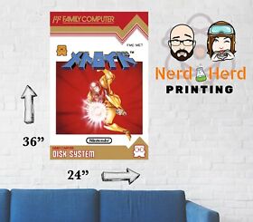 Metroid Famicom Disk NES Box Art Poster Multiple Sizes