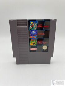 Super Mario Bros., Tetris & World Cup • solo módulo • Nintendo NES • muy bueno