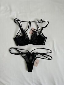Agent Provocateur Jet Bra 32B and Thong Size 1 BNWT