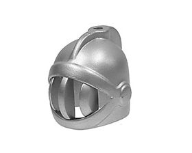 NEW LEGO - Headgear - Castle - Helmet Face Grille Metallic Silver x1 - 7092 7093
