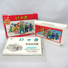 Ikki with Box and Manual [Nintendo Famicom Japanese version]
