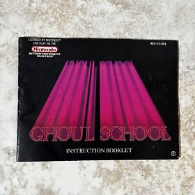 Ghoul School Instruction Manual Booklet Only Nintendo Entertainment System NES