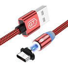 Magnetische LED Typ C Micro USB Schnell Handykabel Ladekabel Datenkabel