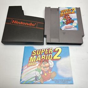 Super Mario Bros 2 (Nintendo NES, 1988) Cart and Manual Tested