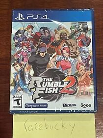 The Rumble Fish 2 (PS4 Playstation 4) NEW SEALED Y-FOLD MINT, RARE LRG US PRINT!