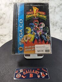 Mighty Morphin Power Rangers (Sega CD, 1995) New Hangtab Intact Small Seal Rips
