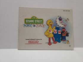 Sesame Street ABC & 123 Nintendo NES Instruction Manual Book Only Authentic OEM