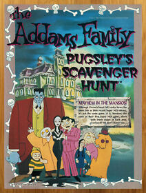 1993 The Addams Family Pugsley's Scavenger Hunt NES anuncio impreso/póster arte oficial