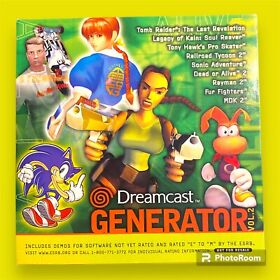 Sega Dreamcast Generator Vol. 2 Demo Disc W/ Sleeve *Great Condition*