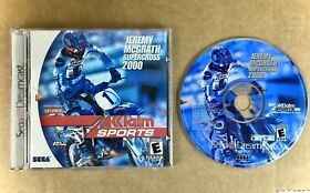 Jeremy McGrath Supercross 2000 Sega Dreamcast Video Game Complete --READ