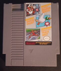 Super Mario Bros. / Duck Hunt / World Class Track Meet (Nintendo NES) Game Cart 