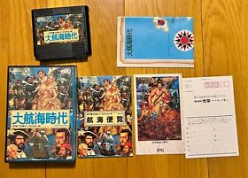 Daikoukai Jidai Famicom Nintendo Japan KOEI 1991 W/ Poster & Original Seal Tape