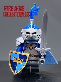 LEGO Crown Knight Warrior Minifigure Sword Medieval Castle Kingdoms 7094 7092