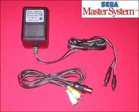 AC Adapter Power Supply & AV TV Cable for Sega Master System NEW (READ)