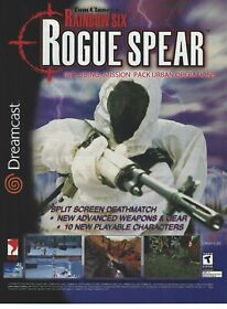 Tom Clancy's Rainbow Six: Rogue Spear Print Ad/Poster Art Sega Dreamcast (B)