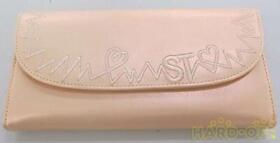 Long Wallet With Samantha Thavasa St Embroidery, Glossy Salmon Pink