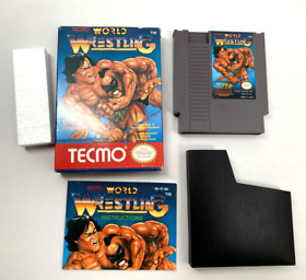Videojuego vintage Tecmo World Wrestling NES 1990 para Nintendo