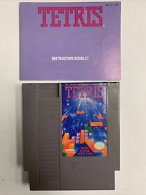 TETRIS -- NES Nintendo Original Puzzle Game + FOLLETO MANUAL DE INSTRUCCIONES