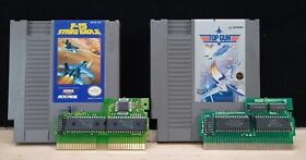 F-15 Strike Eagle & Top Gun Lot (Nintendo NES) Authentic/Cleaned/Tested/Working 