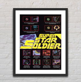 Super Star Soldier Turbografx PC Engine Glossy Promo Poster 18" x 24" G1049