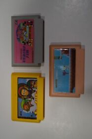 ⭐3x Famicom Games - Mickey Mouse, Karate Champ, another - Tested - FAST SHIP⭐