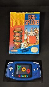 Short Order & Egg-Splode  (Nintendo Entertainment System) NES CIB COMPLETE