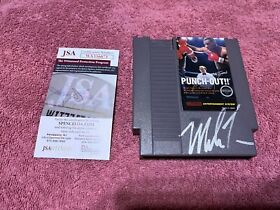 MIKE TYSON SILVER SIGNED PUNCH OUT NES Nintendo Game Cartridge Autograph JSA