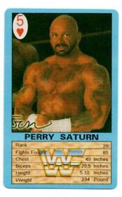 Perry Saturn WWF Playing Card Trump Game Pro Wrestling 5 Hearts AEW WWE