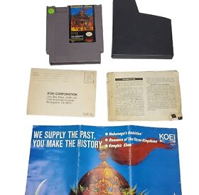 Genghis Khan (NES, 1990) (Cartridge with sleeve, manual and poster)