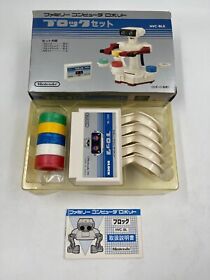 Rare & VTG 1985 Nintendo Famicom Robot Block Set HVC-BLS W/ Box Japan