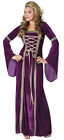Renaissance Deluxe Lady Fun World Costume Purple Womens Halloween Medium/Large