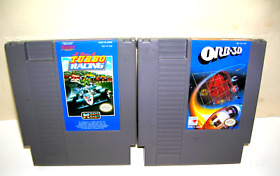 2 Authentic Nintendo NES Games - ORB-3D & TURBO RACING Tested 1988