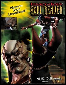 Videojuego Legacy of Kain Soul Reaver 2000 retro impresión anuncio acción Sega Dreamcast