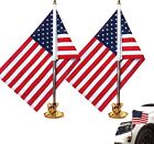 Anley American USA Car Flag & Flagpole Suction Cup Style Flag Pole (Set of 2)