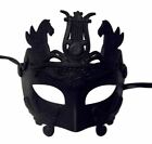 Black Antique Warrior Greek Pegasus Masquerade Men's Mask