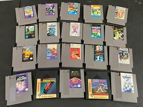 Nintendo NES Lot of 20 Games W/ Duck Tales Super Mario Punisher & Simpson's