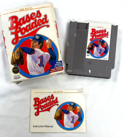 Vintage Bases Loaded Nintendo NES Box Manual Insert and Game Jaleco Untested