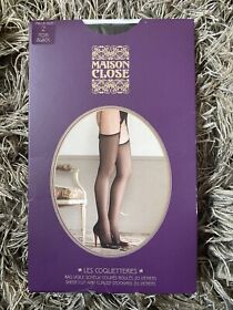 Maison Close Stocking Sheer Cut And Curled 20Den Black Size 2