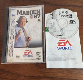 Madden NFL '97 for Sega Saturn Long Box, Manual, and Poster Pre-owned