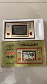 NINTENDO GAME AND WATCH WIDE SCREEN OCTOPUS VIDEO GAME + BOX AND MANUAL